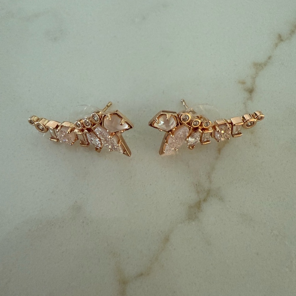 Vintage Kendra Scott rose gold ear climbers